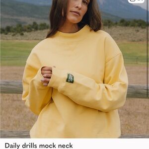 Daily Drills Yellow Mock Neck Sweatshirt